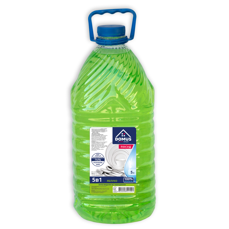 Засіб для ручного миття посуду DOMUS ЯБЛУКО, 5л